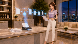 AI OCRで紙の請求書をデータ化しExcelへ活用する女性経営者