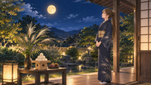 中秋の名月と日本のお月見文化を楽しむ十五夜の風景